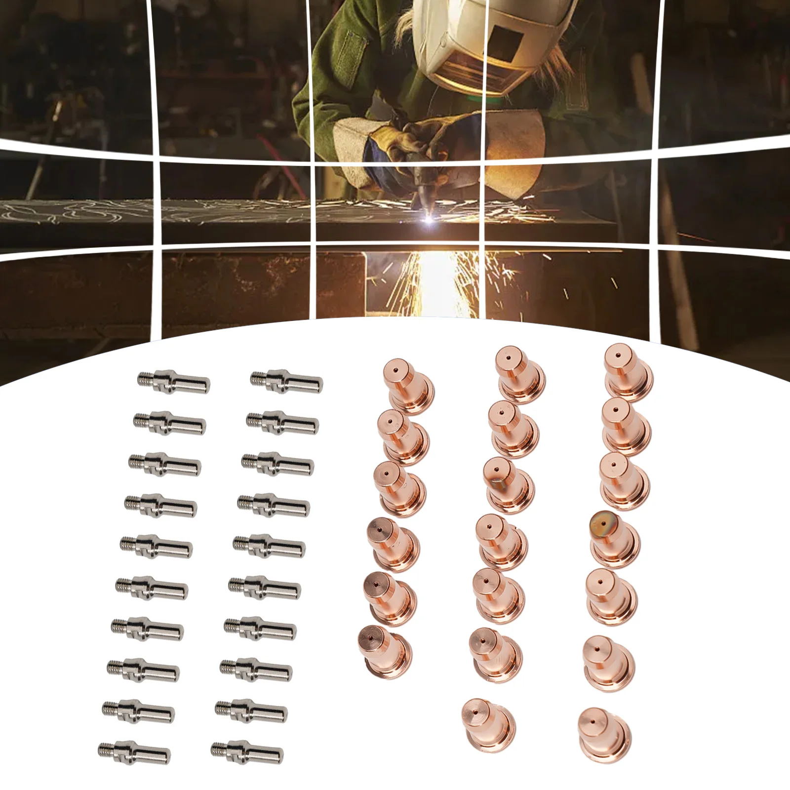 WS OEMed расходные материалы для плазменной резки 40 шт. плазменные наконечники 1 0 мм 1 1 мм электрод 52582 для IPT60 PT60 PT40 IPT40 горелки