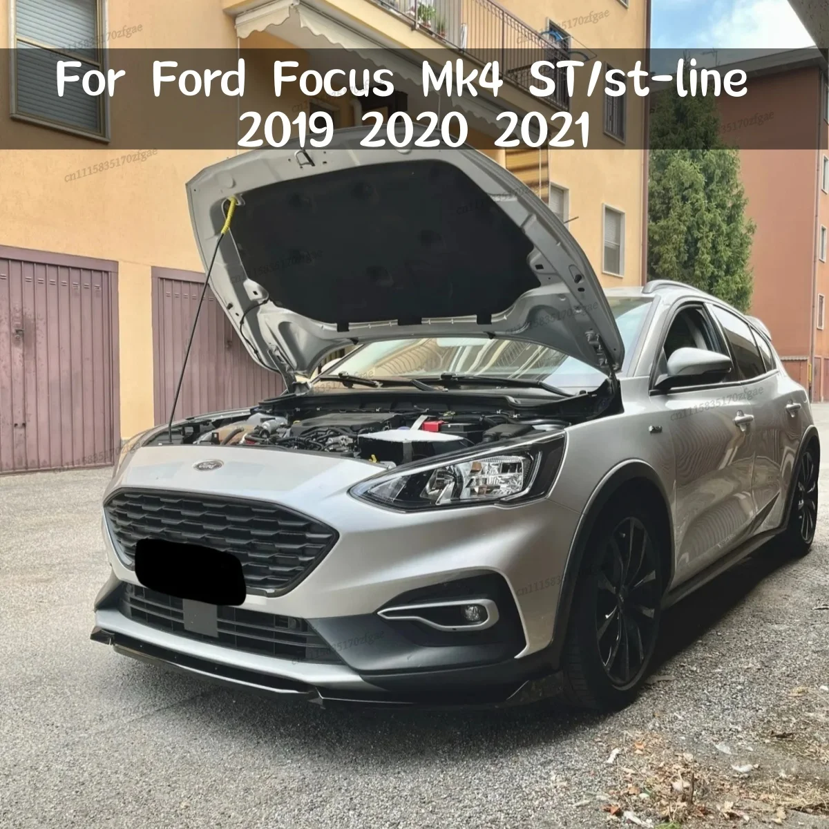 3pcs for Ford Focus Mk4 ST / St-line 2019 2020 2021 Front Lip Bumper Splitter Diffuser Guard Glossy Black Body Kits Accessories