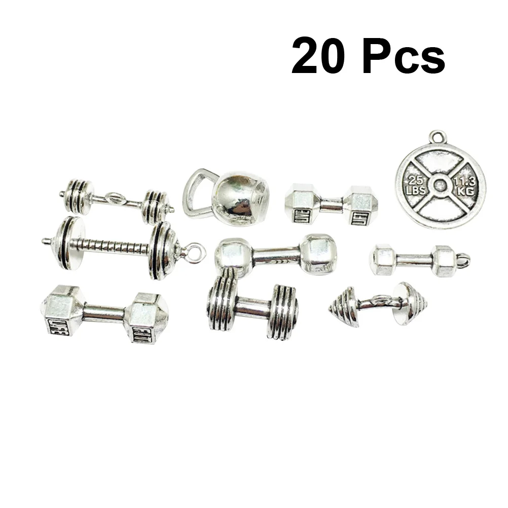 

20 шт., подвеска в виде гантели из сплава, подвески в стиле ретро, спортивные ювелирные изделия своими руками, ожерелье, браслет, аксессуары, подвеска из сплава, подвеска