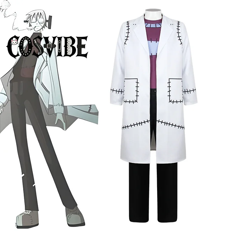 

Костюм для косплея Доктора Стоуна из аниме Soul Eater: униформа, плащ, брюки, комплект для вечеринки, ролевой костюм на Хэллоуин