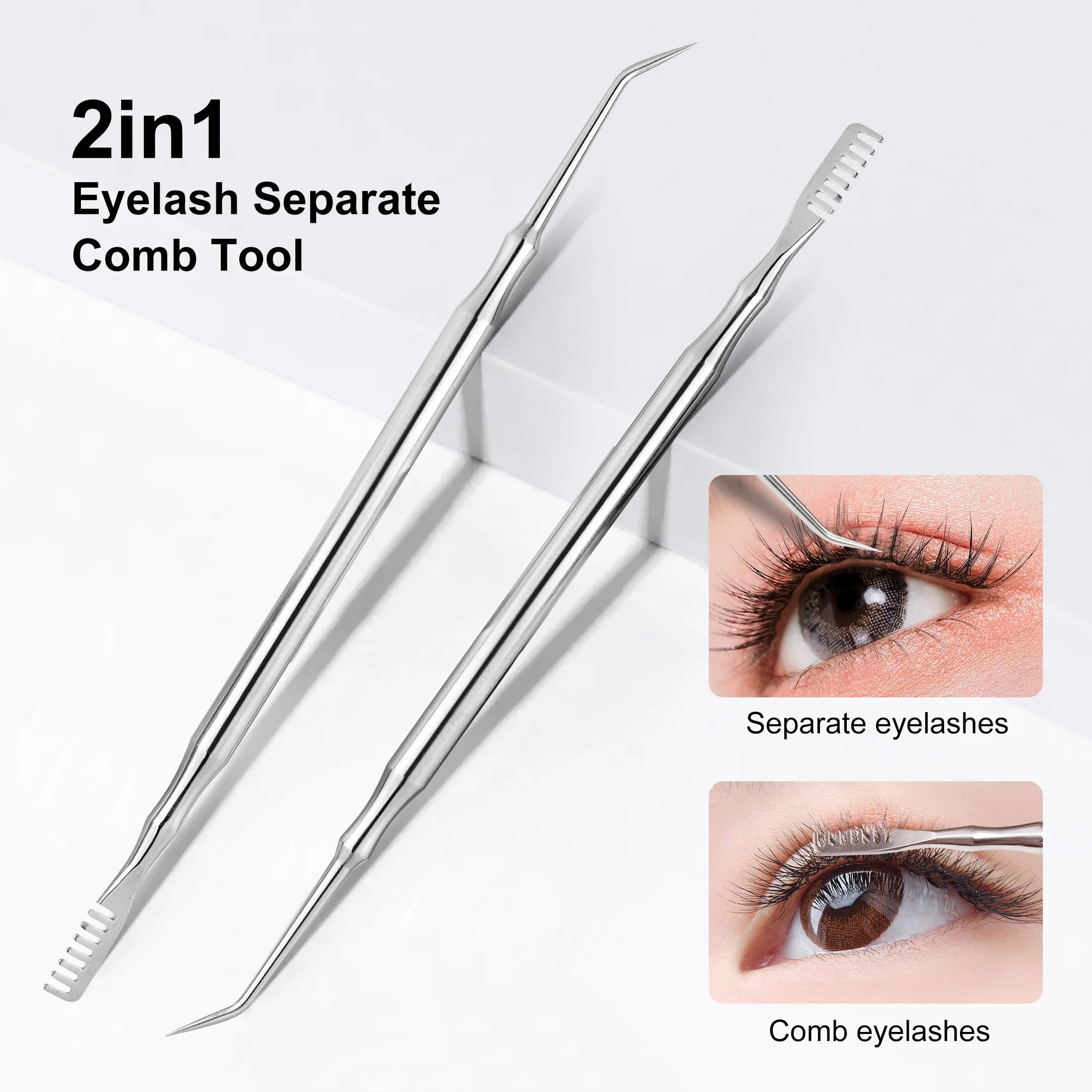 Stainleseel Eyelash Perm Lifting Tools Metal Clean Up Rods Makeup Eyelashes Separator Eyelash Extension Tools