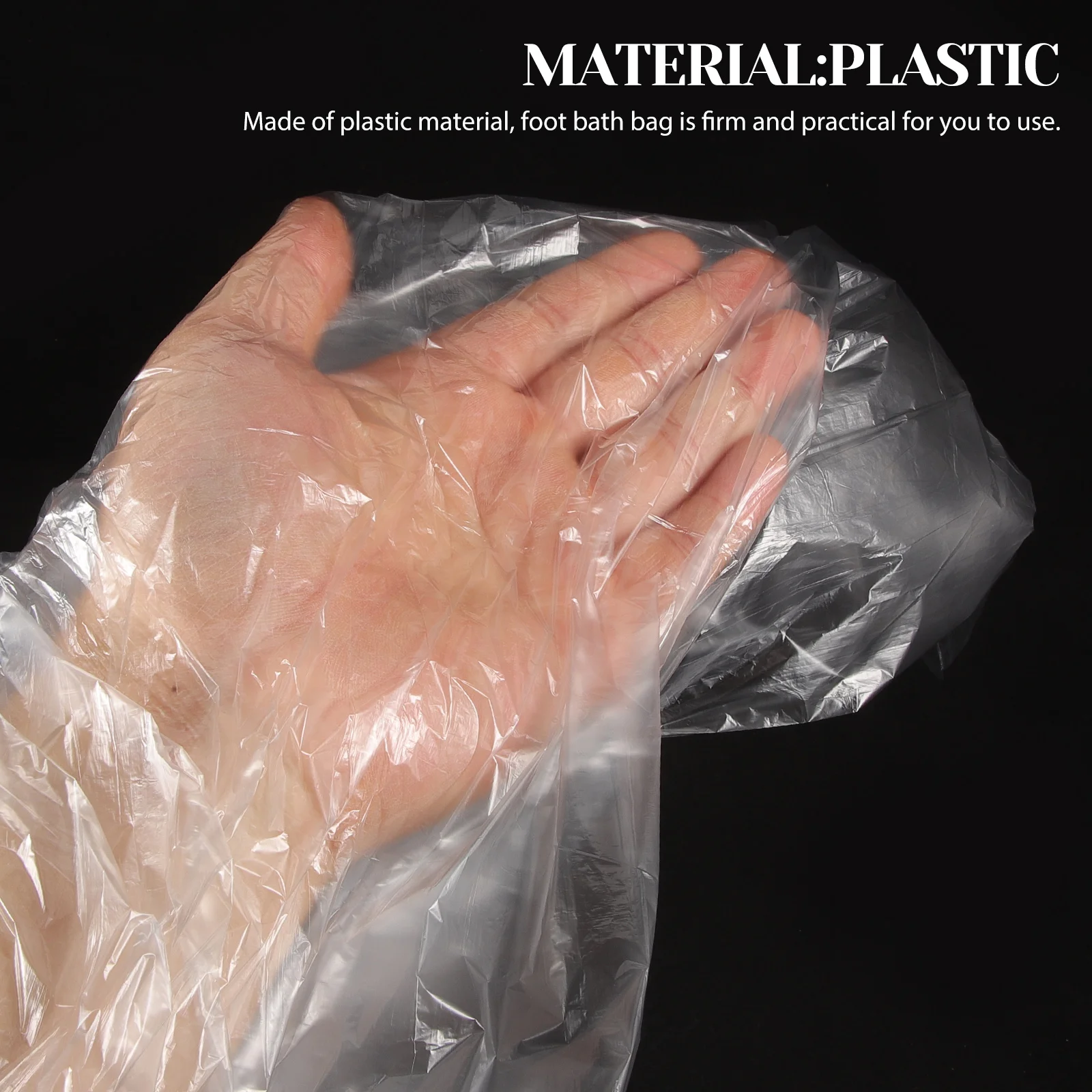 

80pcs Bath Bags Disposable Thick Plastic Soak Pouches Pedicure Liners For Salon Home High Temp Resistant Practical Spa Supplies
