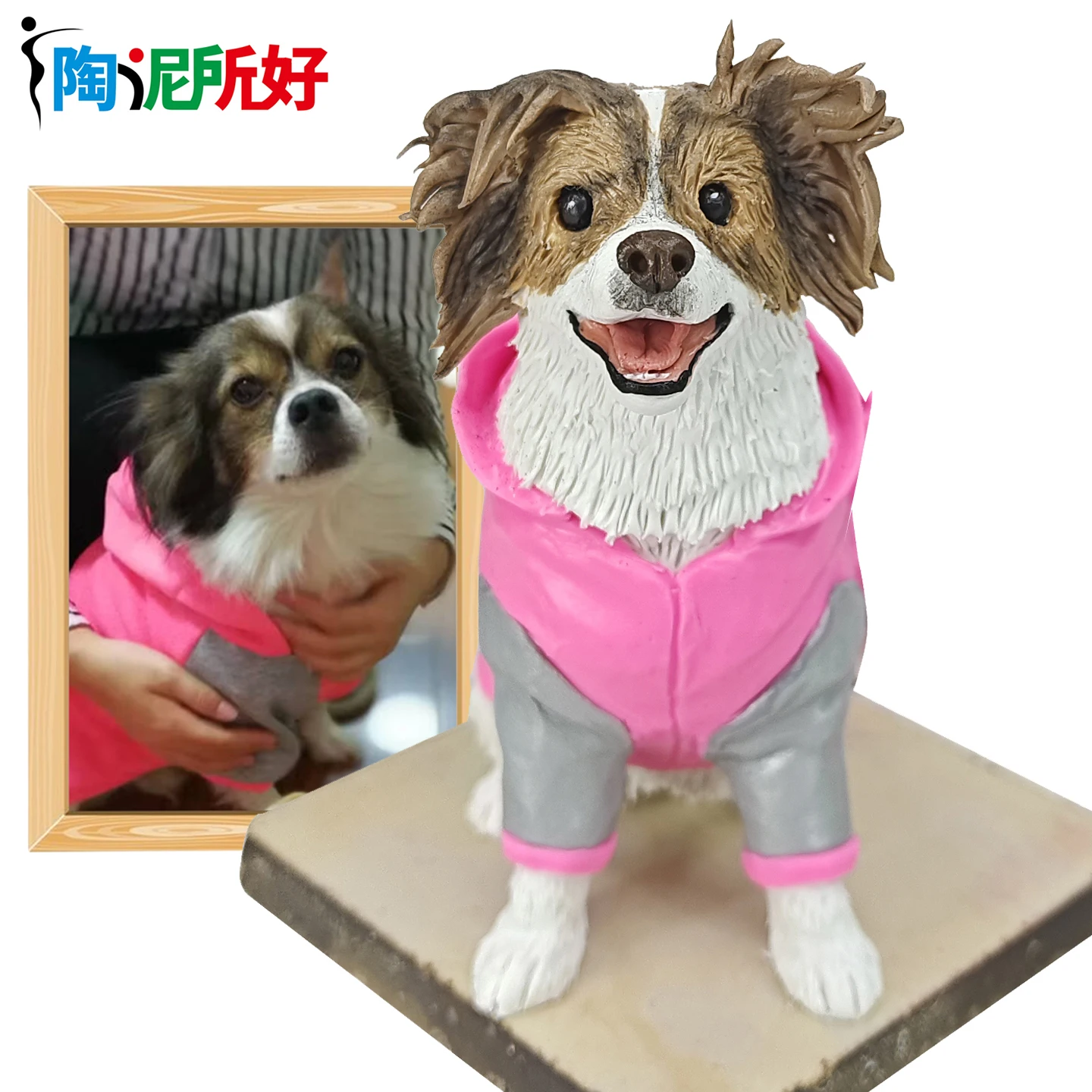 تماثيل مخصصة مصنوعة يدويًا للحيوانات الأليفة، تمثال مخصص لدمى الطين ثلاثية الأبعاد من صورتك، تصميم نموذج القط والكلب #6