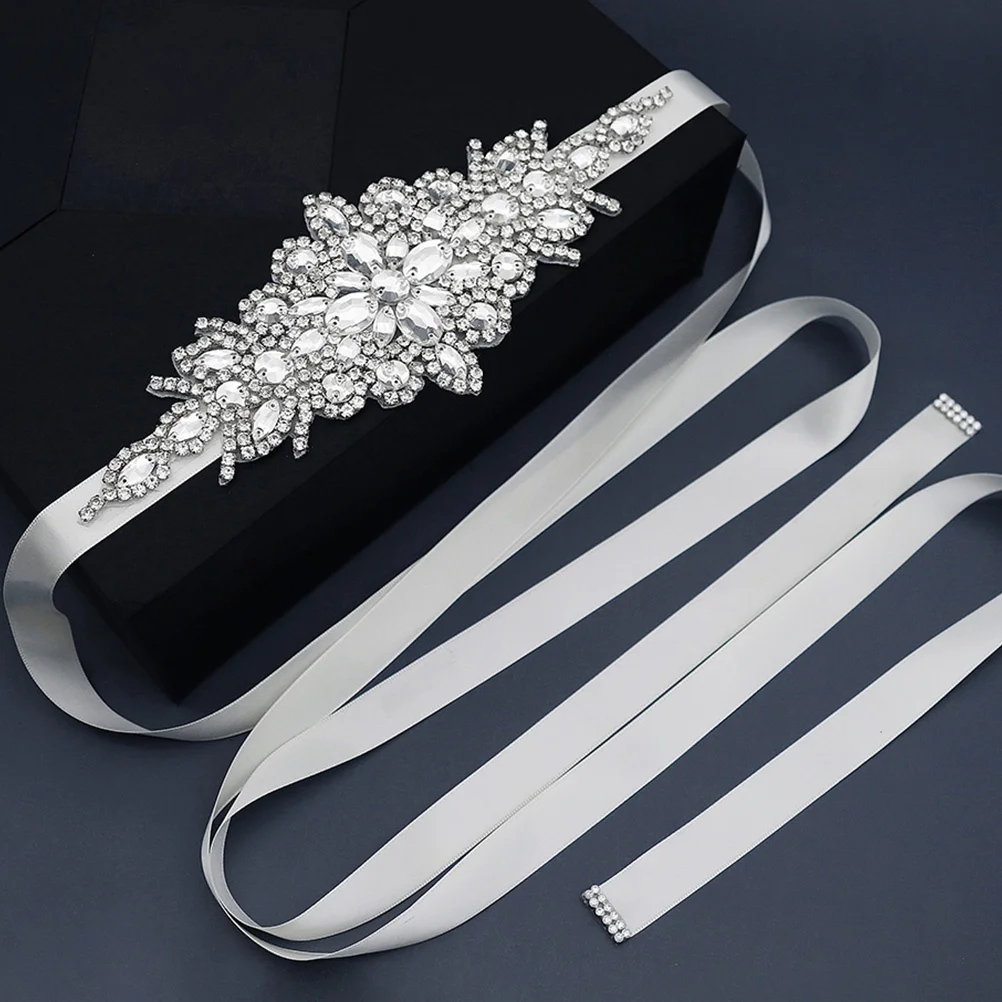 1개 웨딩 벨트 신부용 라인스톤 허리띠 장식용 스타일리시 신부 벨트 웨딩 드레스 액세서리 시크 허리띠