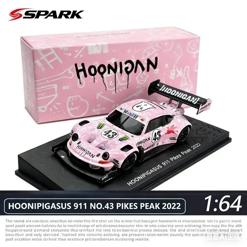 

Spark 1:64 Hoonipigasus 911 43 # Металлическая модель автомобиля Flying Pig, игрушка в подарок для мальчиков на праздник, предмет для коллекции и декора для взрослых.