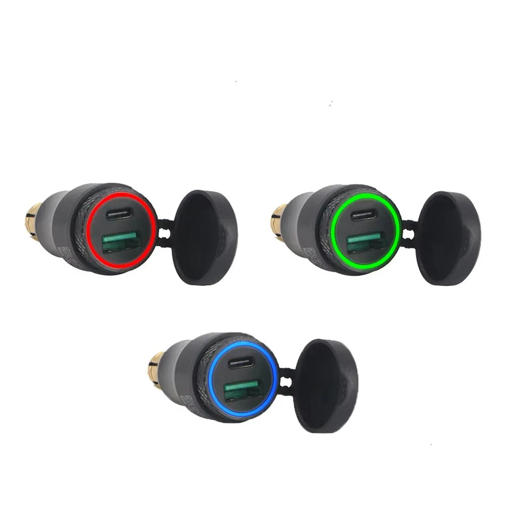 carregador-usb-de-aluminio-30w-pd-tipo-c-qc-30-adaptador-de-carregador-rapido-a-prova-d'agua-para-hella-din-soquete-bmw-ducati-triumph-motocicletas