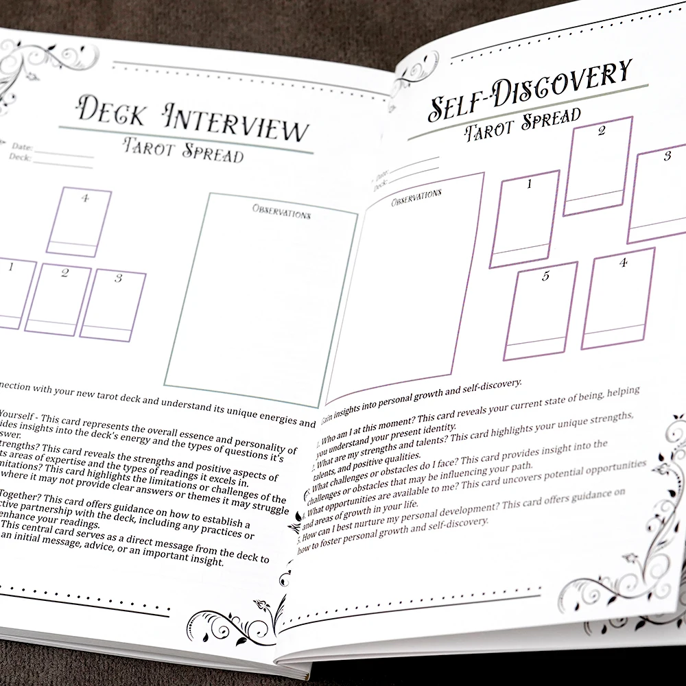 Guide du Tarot pour débutant, 106 pages, cartes, dépositions, lecture, feuilles de triche, apprentissage du tarot, compréhension du guide du Tarot