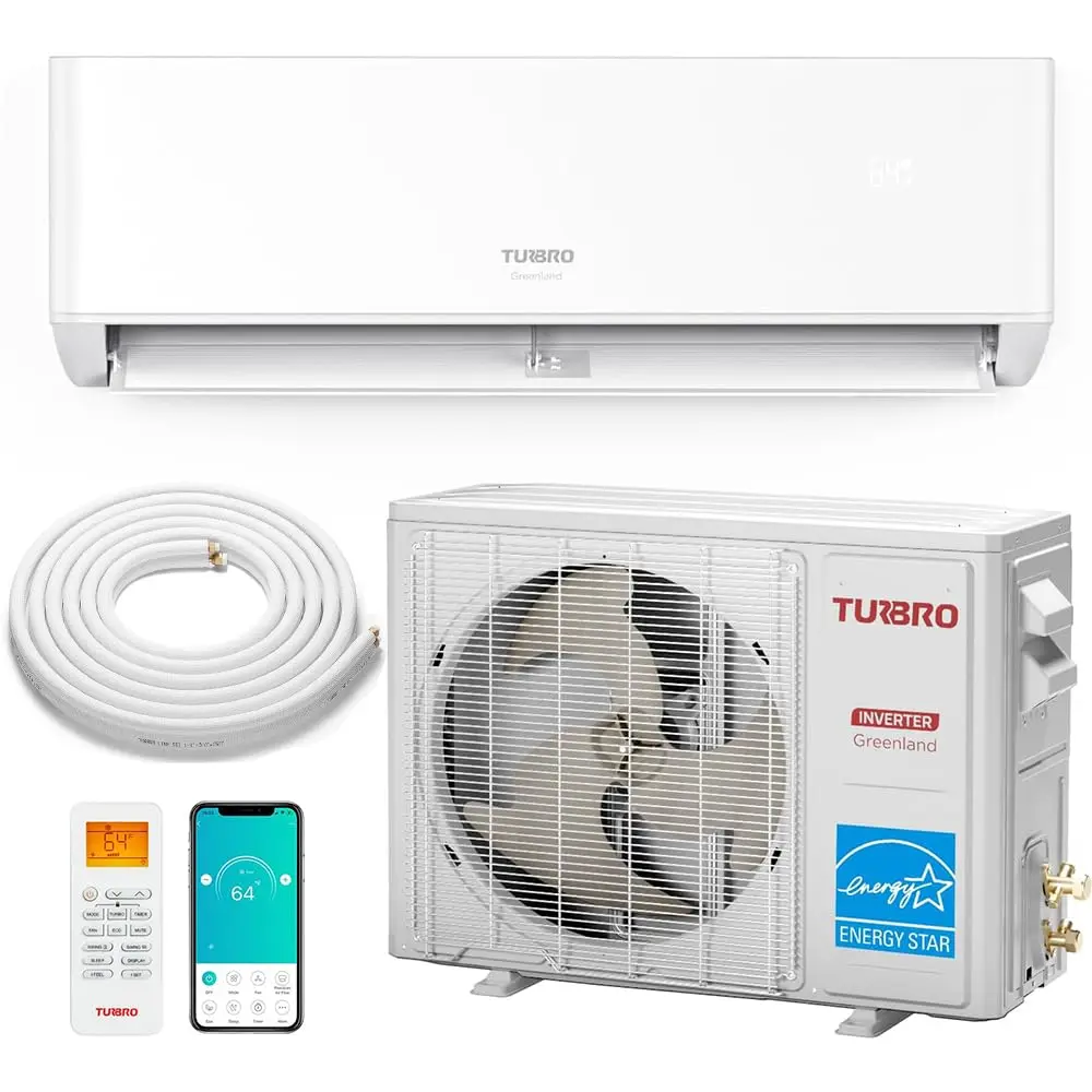 

24,000 BTU Ductless Mini Split Inverter AC with Heat Pump, 23 SEER2, 230V, Energy Star, WiFi-Enabled, R454B, Cools up, Custom