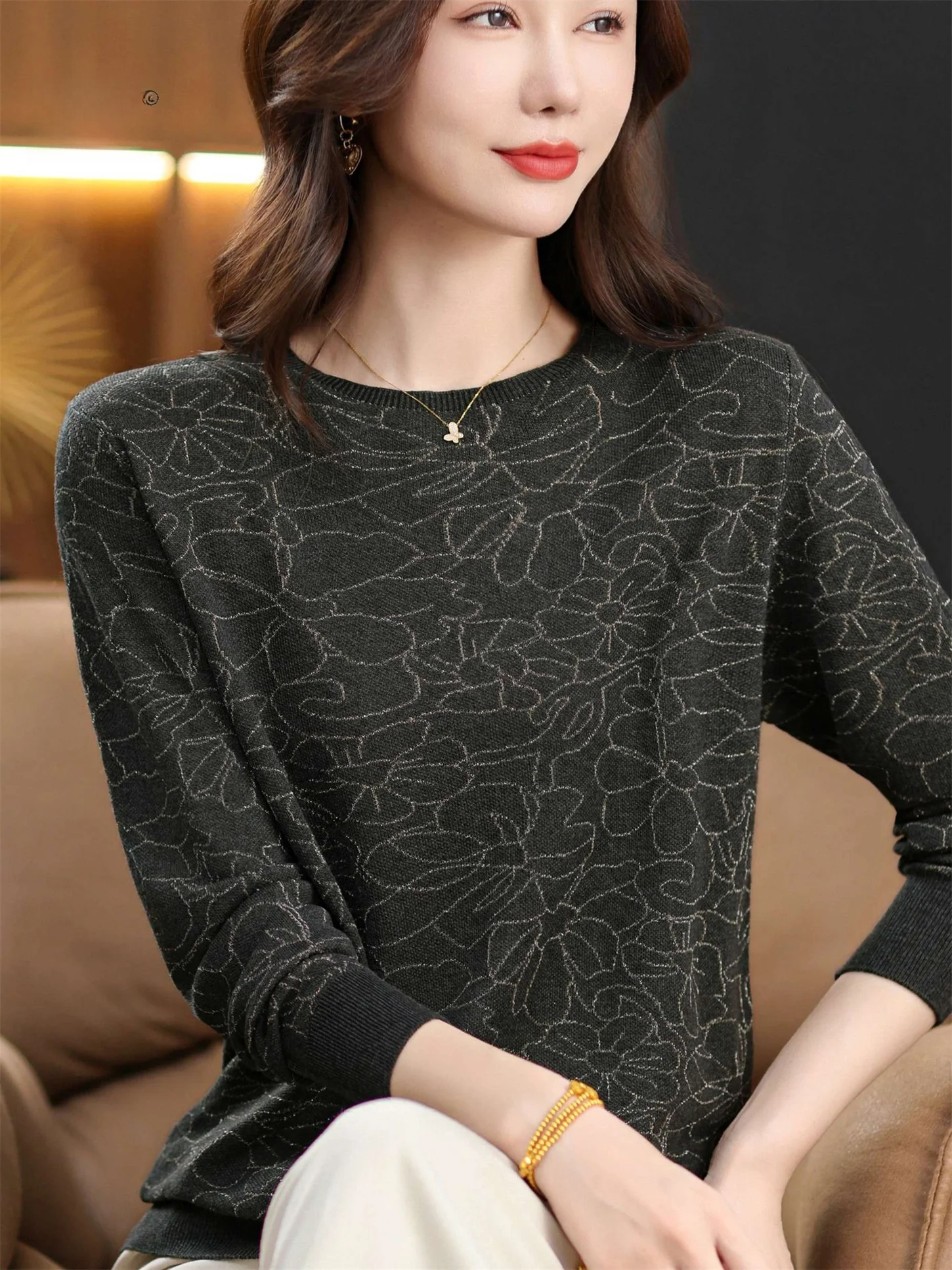 

Сводная круглая трикотажная основа Ne, свободная посадка для женщин среднего возраста и ли, весна-осень, новинка, дышащая повседневная одежда...