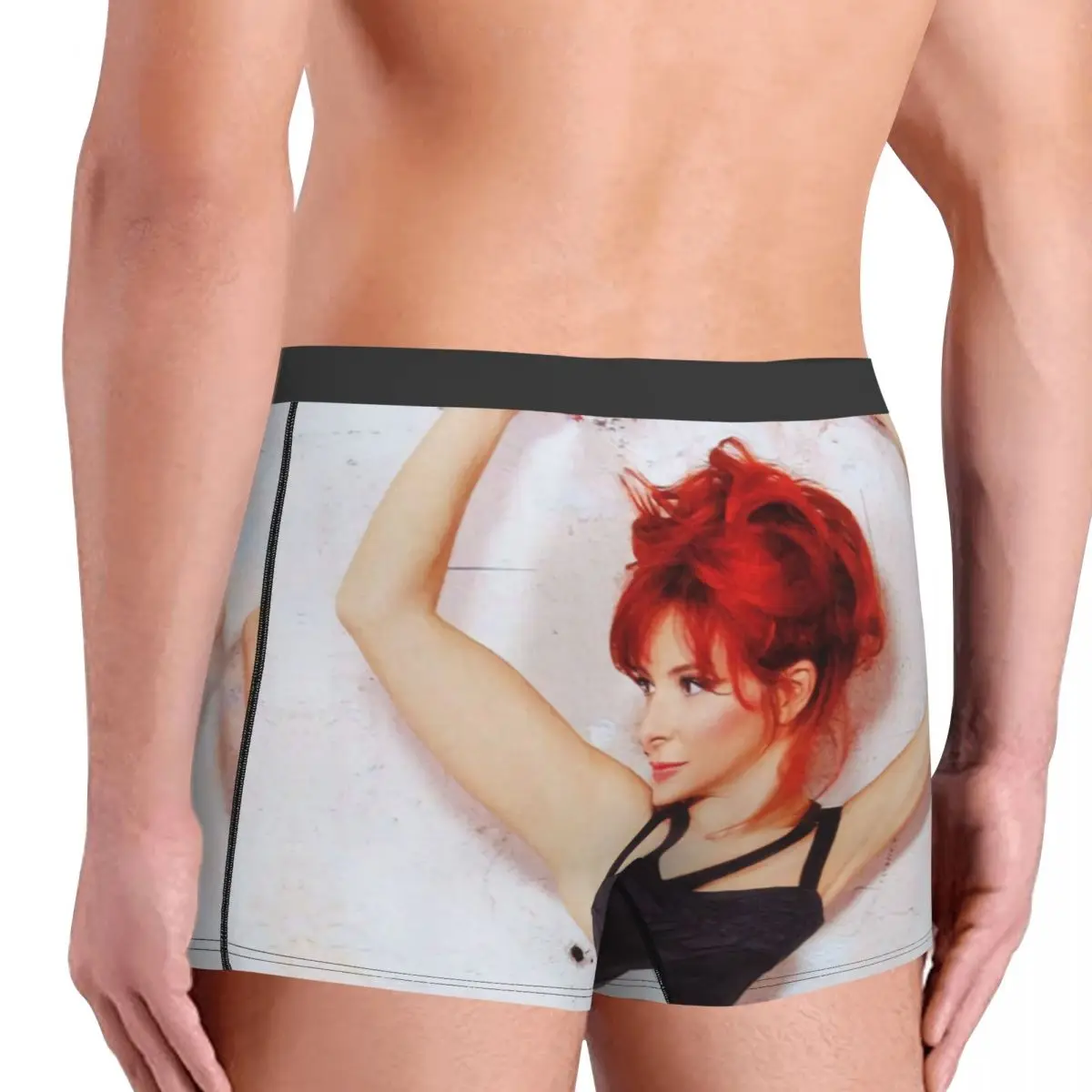 Fashion Mylene Farmer Elegant Boxers Shorts Panties Male Underpants Comfortable French Singer Briefs Underwear