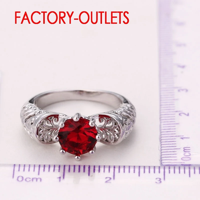 Genuine 925 Sterling Silver Bridal Ring Romantic Fashion Jewelry Cubic Zirconia Prong Setting Gift For Women Girls  Wholesale