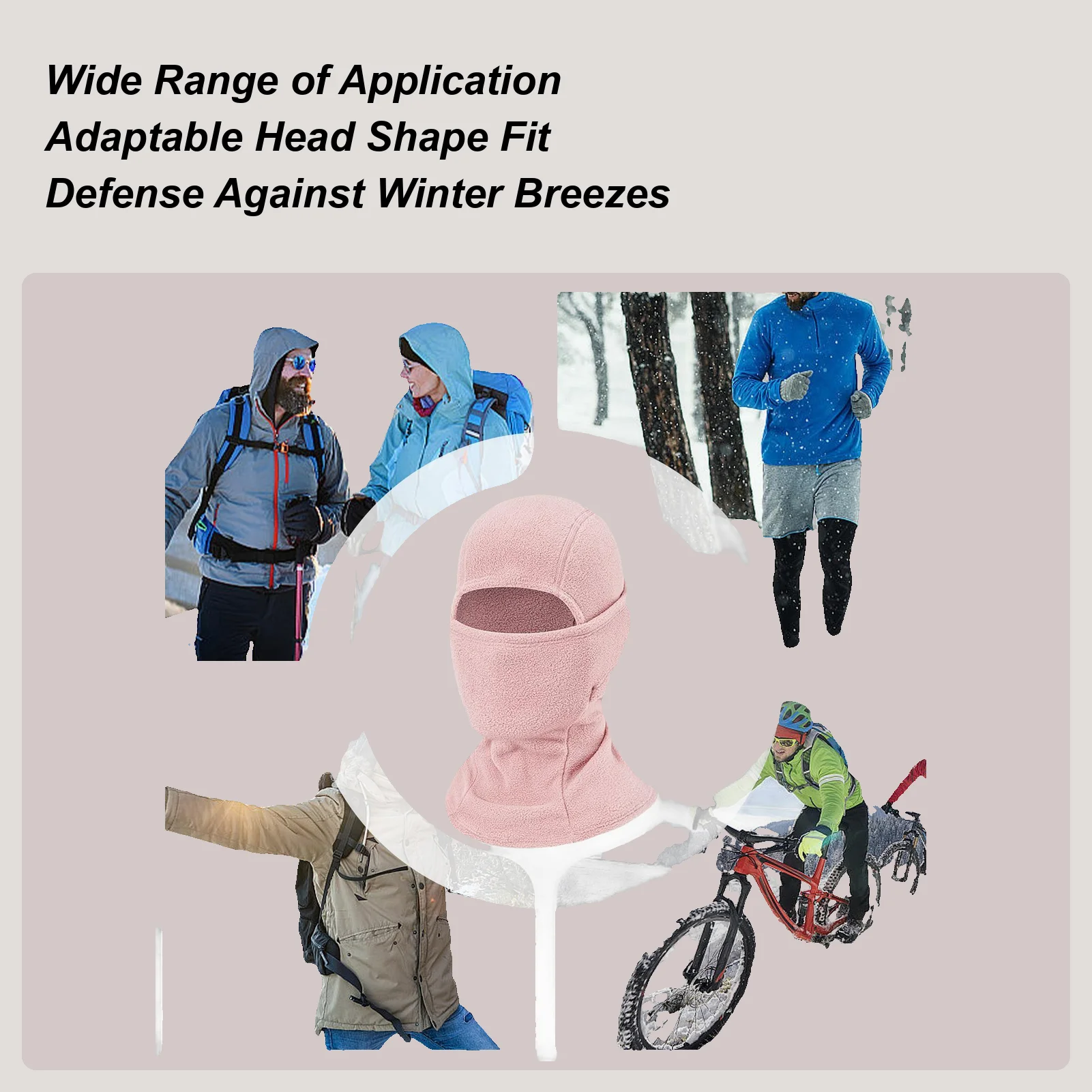 

Шапка-бини, велосипедная грелка для шеи, ветрозащитная зимняя маска для лица для катания на сноуборде, работы, пешего туризма, поездок на работу, верховой езды, путешествий в помещении