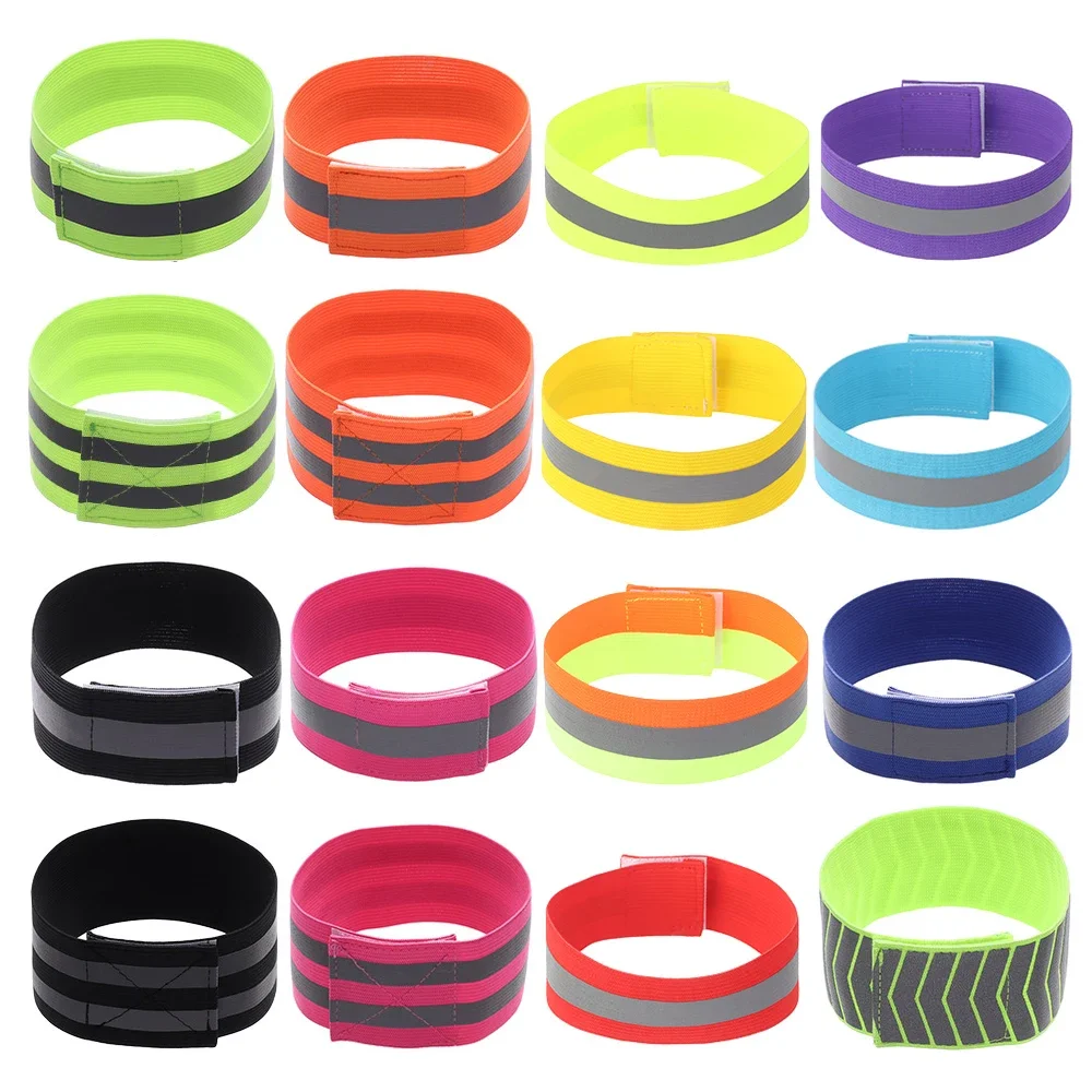 Reflect Straps for Night Walking Cycling Running Safety Reflector Tape Reflective Bands for Wrist Arm Ankle Leg High Visibility