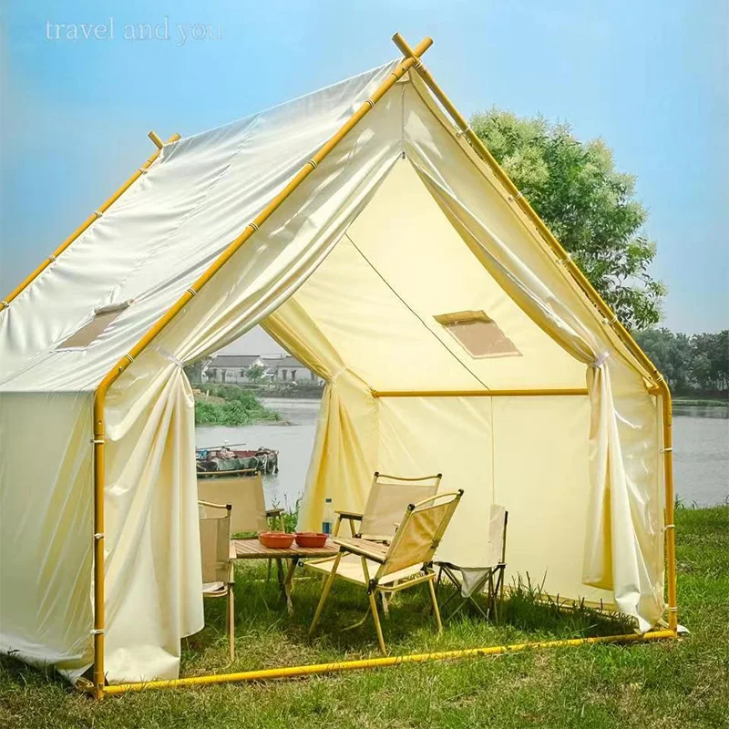 Outdoor Camping Pentagonal Tent Waterproof And Rainproof Indoor Scenic Spot Catering B&B Picnic Barbecue Starry Sky Tent