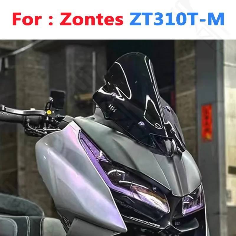 

For Zontes 310M ZT310M ZT310-M ZT310T-M M310 ZT-M310 Motorcycle Windscreen Windshield Sport Wind Deflectors Viser Visor Gray