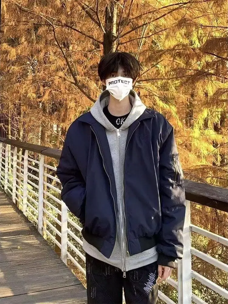 

Новая мужская куртка-бомбер Pilot на осень-зиму, утепленная, из хлопка, с длинными рукавами, на молнии, в стиле Cleanfit