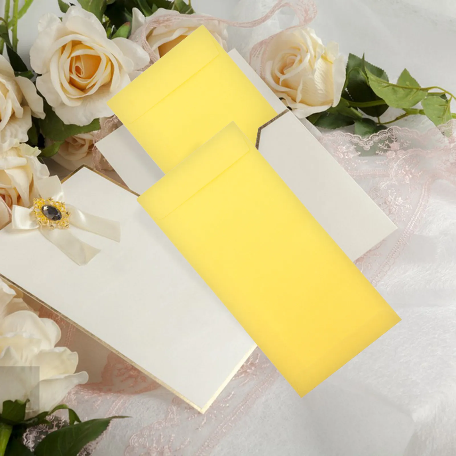 60Pcs Business Envelopes Paper Double Adhesive Self Seal Letter Covers Invitation Card Holders Multi-Function Small Item Storage