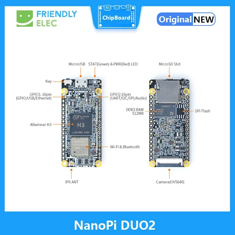 Chia lyELEC NanoPi Dulings Board 512M Allwinner H3 Cortex-A7 WiFi Bluetooth module UbuntuCore IoT applications