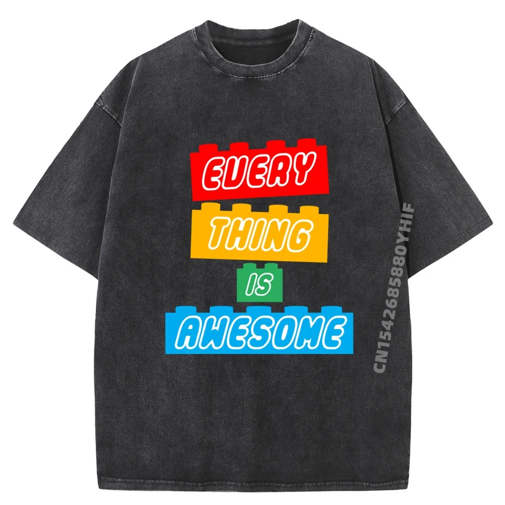 

Everything Awesome For The Eternal Casual Tops Tees Gift Idea Printed T-shirts Women Casual Retro Washed T-shirts Classic