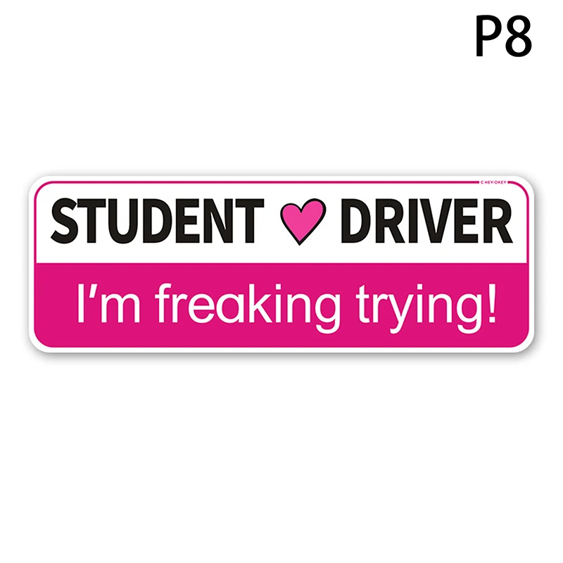Student Driver Sticker Pink