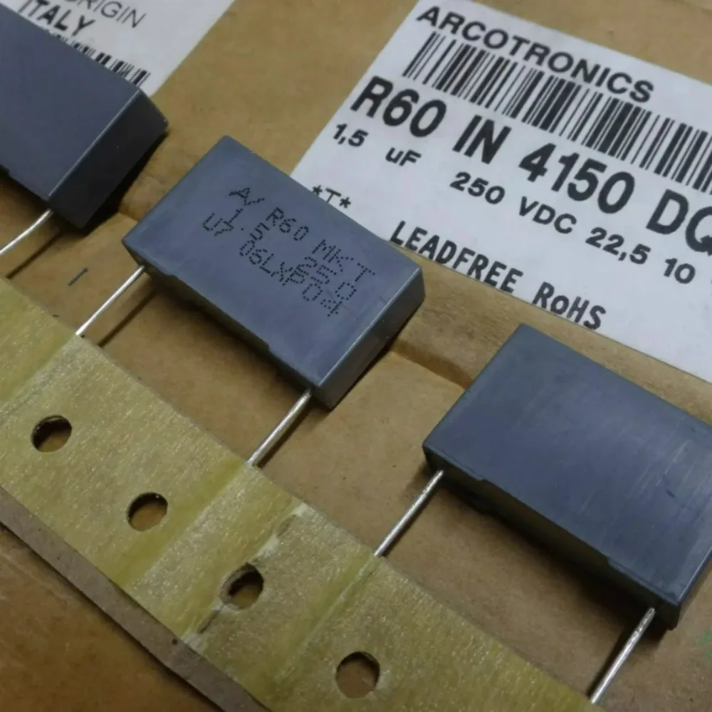 5pcs/lot AV R60 1.5uf 250V 1u5 155 Brand New 22mm Film Capacitor R60IN4150DQ30K