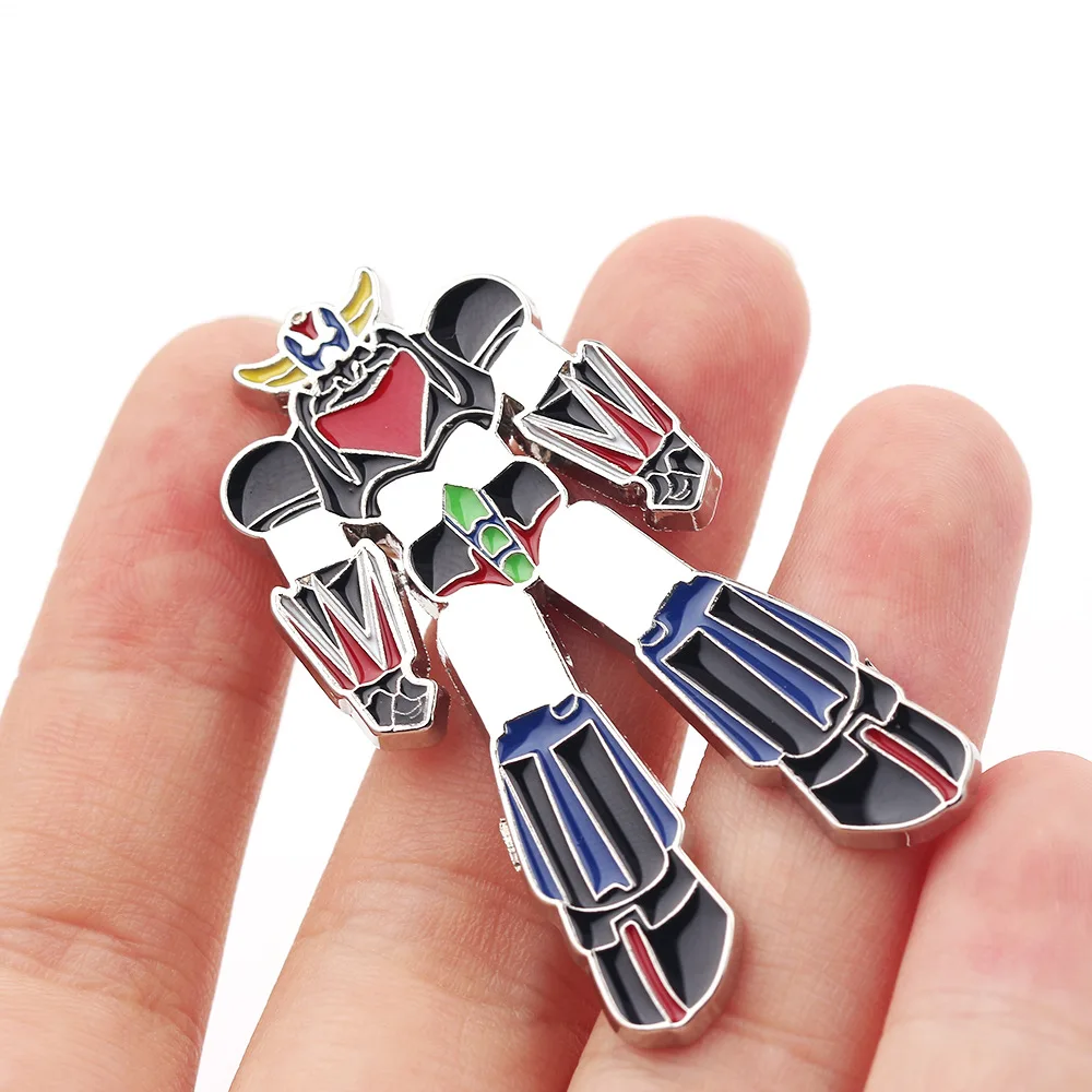 Anime Mazinger Z Robot Enamel Brooch Cute Funny Cartoon Metal Badge Lapel Coat Backpack Hat Pin Cosplay Jewelry Accessories Gift image 2