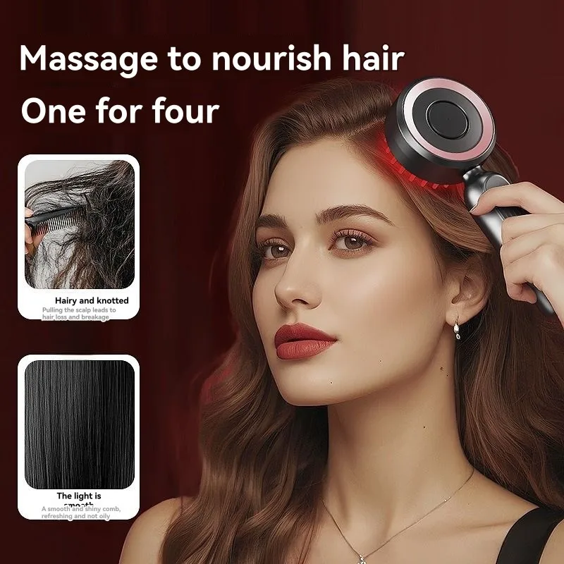 Hot Deal-Red Light Therapy& Kneading Functional For Hair Care Device-Scalp Massage Comb For Hair Growth