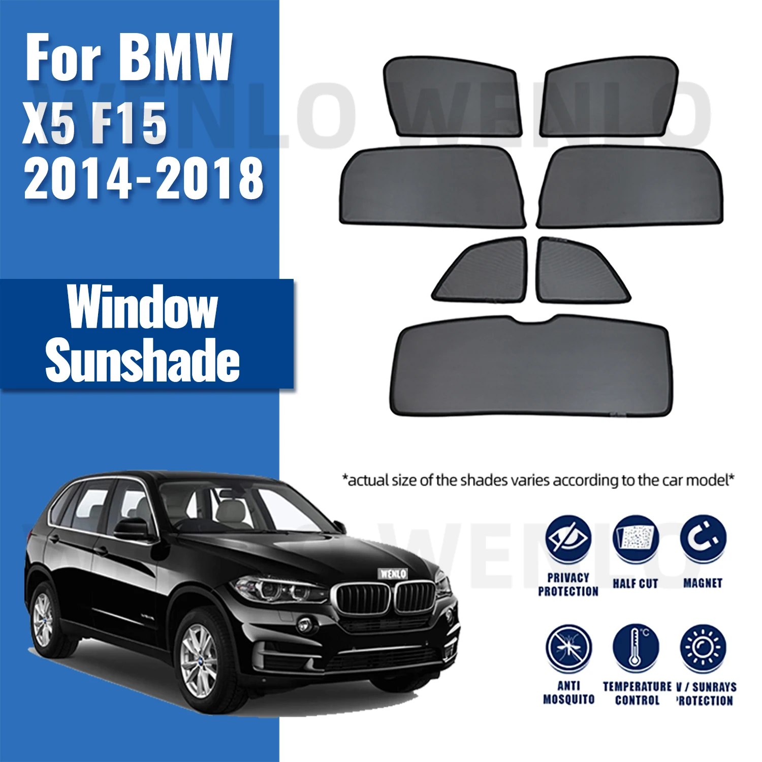 

For BMW X5 F15 F85 2014 2015 2016 2017 2018 Car Sunshade Front Windshield Curtain Rear Side Window Sun Shades Shield