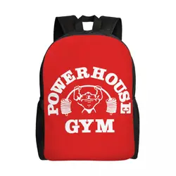 Customized Powerhouse Gym Backpacks Women Men Casual Bookbag for School College Fitness Building Muscle Bags