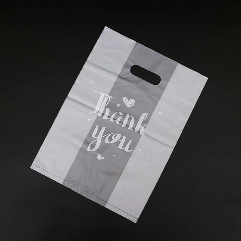 250 Pcs Thank You Plastic Gift Bag Plastic Shopping Bag With Handle Christmas Wedding Party Gift Bag Candy Cake Small