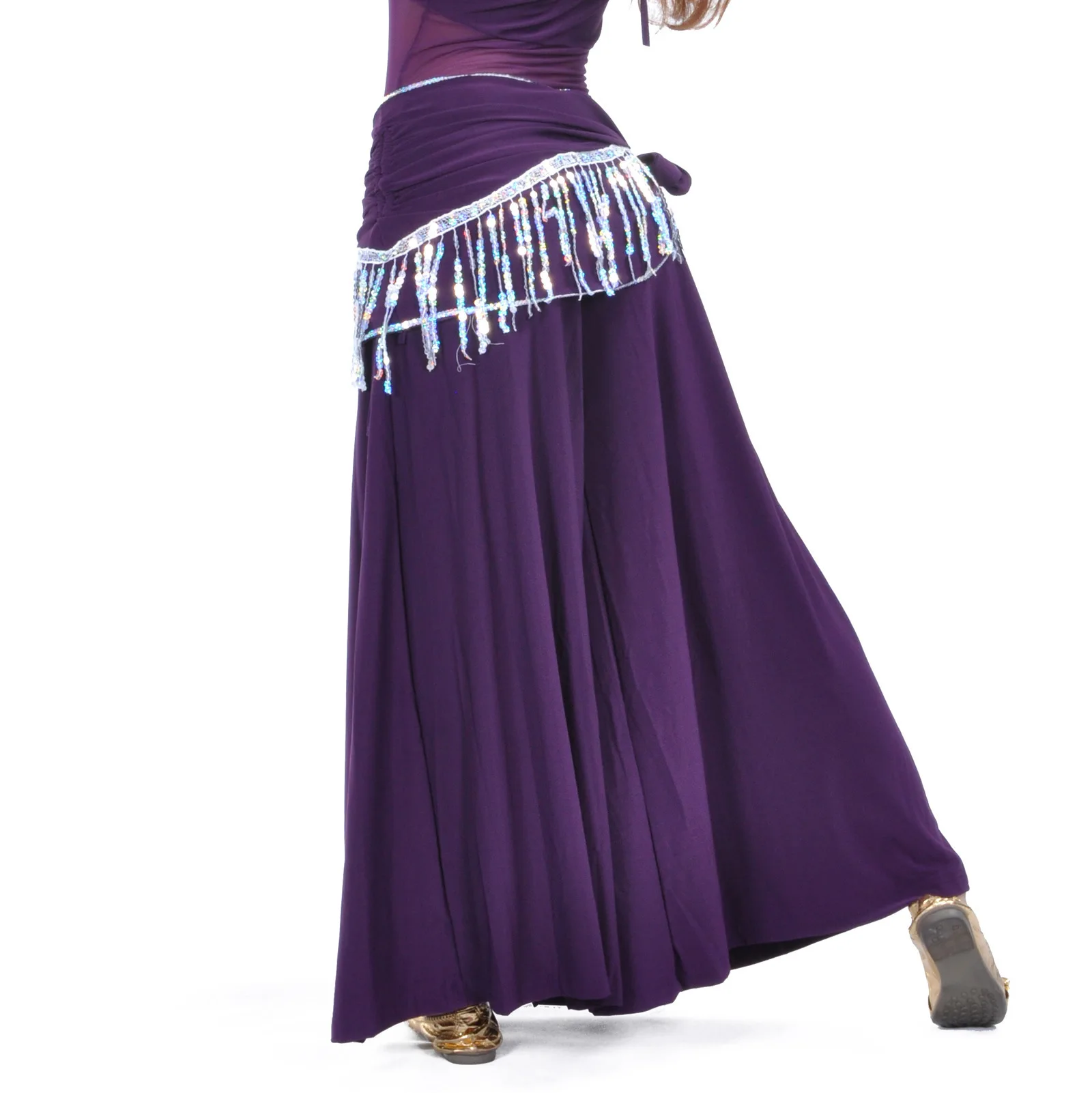 Calças soltas de perna reta com abertura única para prática de dança do ventre calças compridas roupas de dança verão exercício calças compridas