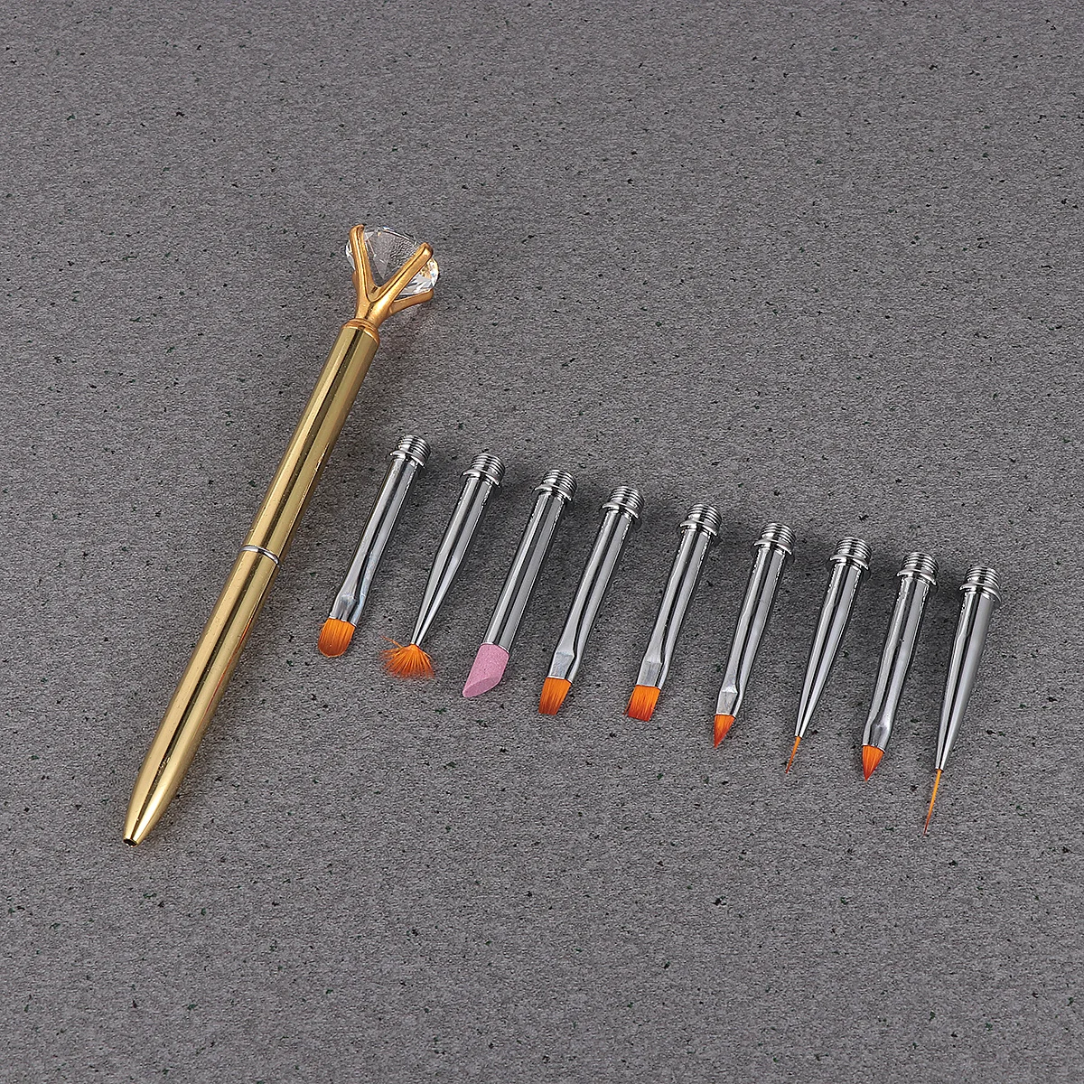 مسمار فرشاة فنية مجموعة قابلة للاستبدال مسمار اللوحة القلم مقبض مريح Diy بها بنفسك مانيكير الديكور خط التنقيط أداة الرسم