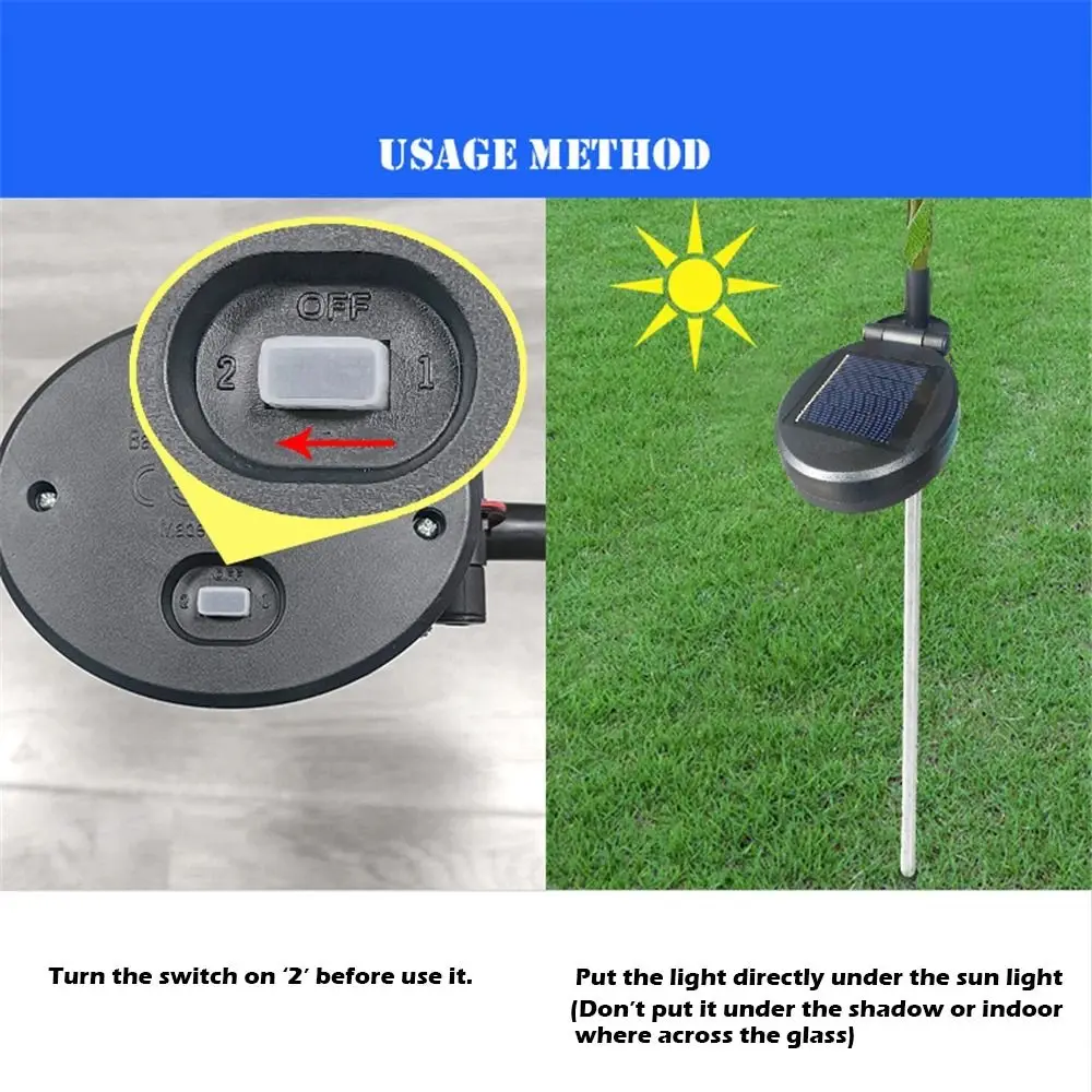 Gardenia Flower Solar Artificial Flower Light Realistic Multi-Color Changing Waterproof Landscape Lamp Colorful Light