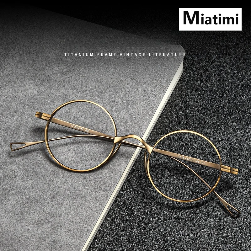 

Optical Fashion Pure Titanium Eyeglasses frames Retro Round Eyewear Comfortable Prescription Glasses Frame Men Women