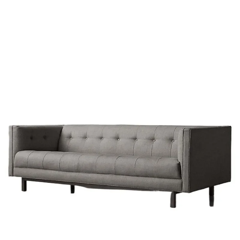 

Italian minimalist combination furniture, modern French country retro solid wood linen sofa