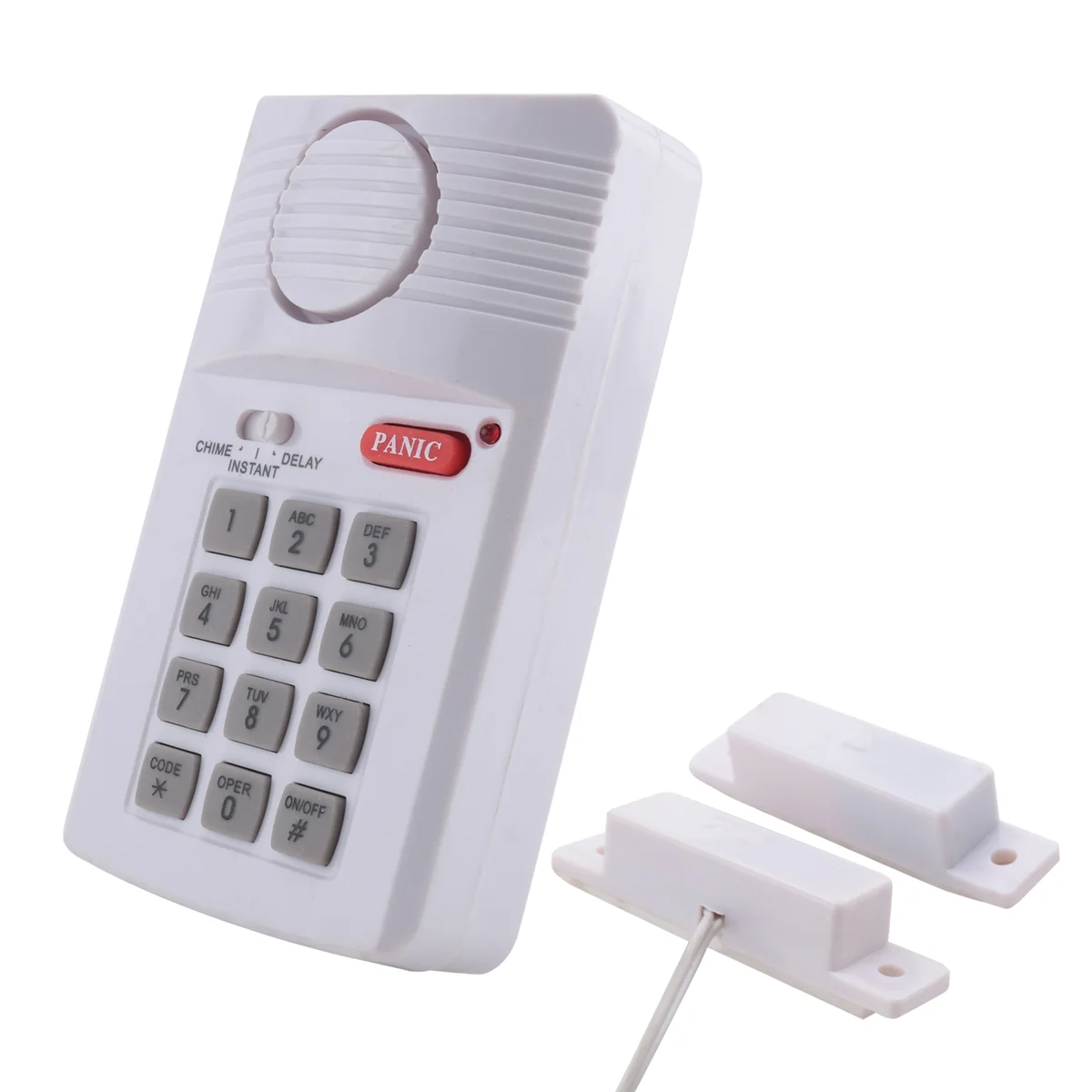 A49T Loud Wireless Door Alarm Security Pin Panic Keypad for Home Office Garage Shed