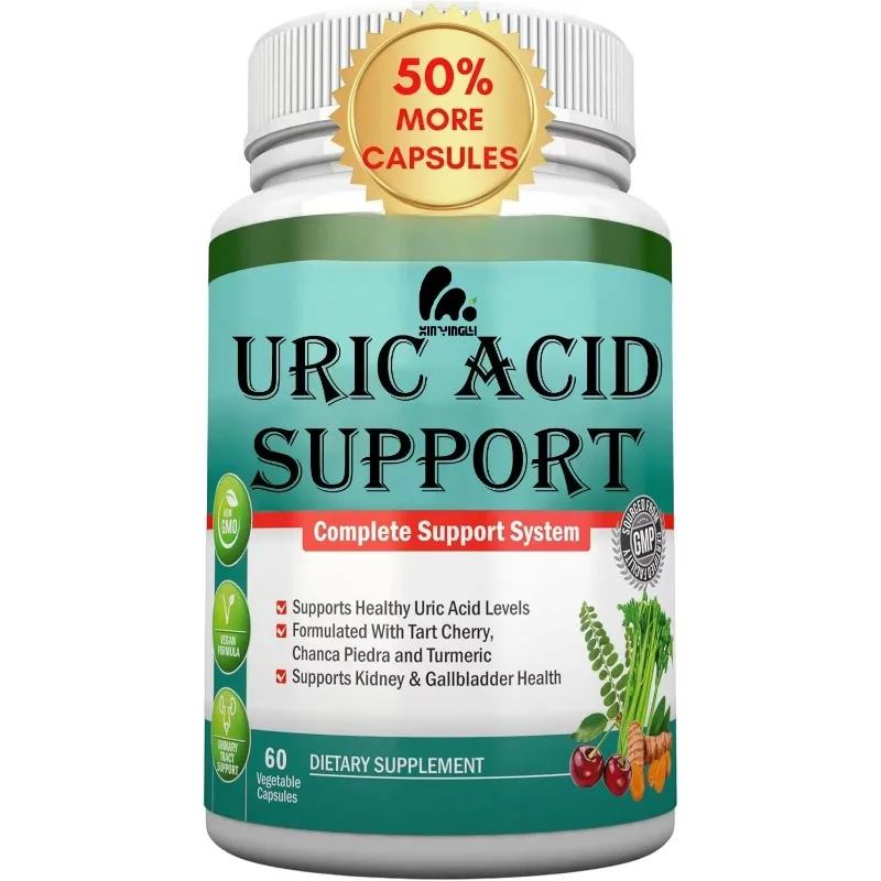 

Uric acid cleansing supplement - containing sour cherries, celery seeds, parsley, and green coffee beans -60 capsules