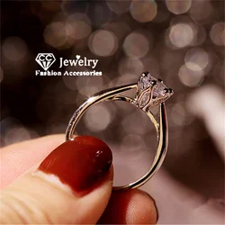 CC Wedding Rings For Women Silver Plated White Cubic Zirconia Stone Engagement Jewelry Bridal Anillos Fashion Accessories CC1456