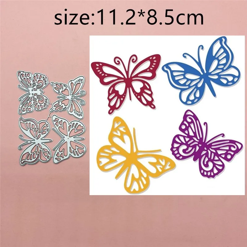 

Hollow Colored Butterfly Metal Cut Dies Stencils for Scrapbooking Stamp/Photo Album Decorative Embossing DIY Paper Cards