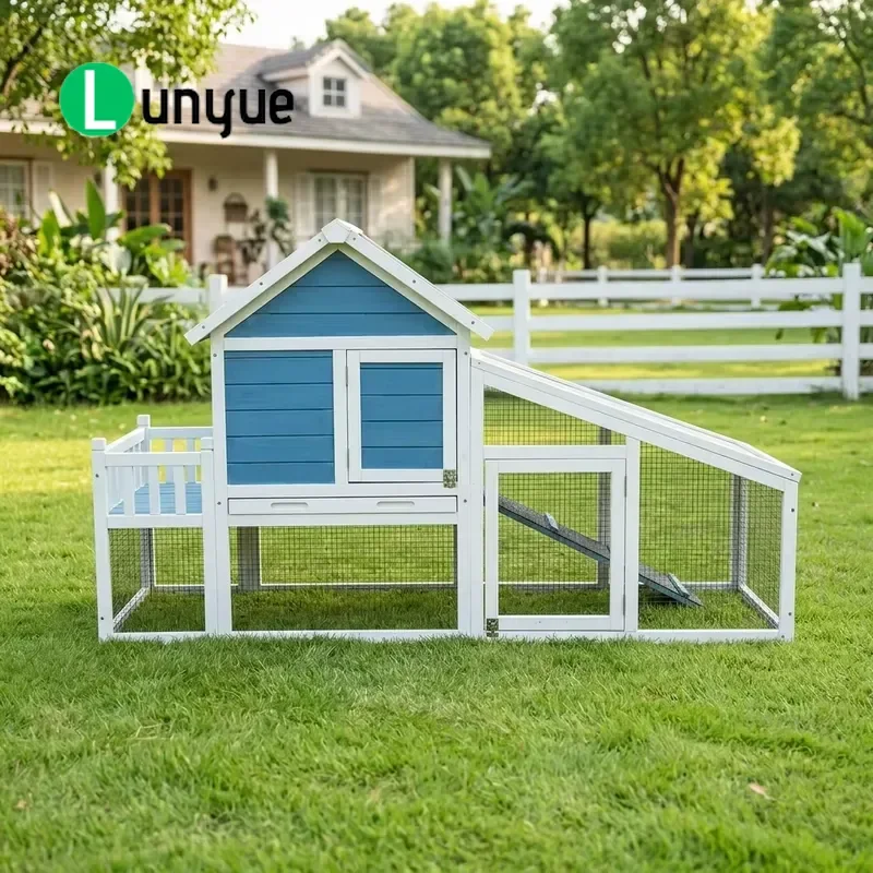 Modern Metal Wood Pet House for Rabbits Waterproof Eco-friendly Adjustable Sturdy Indoor Outdoor Decoration