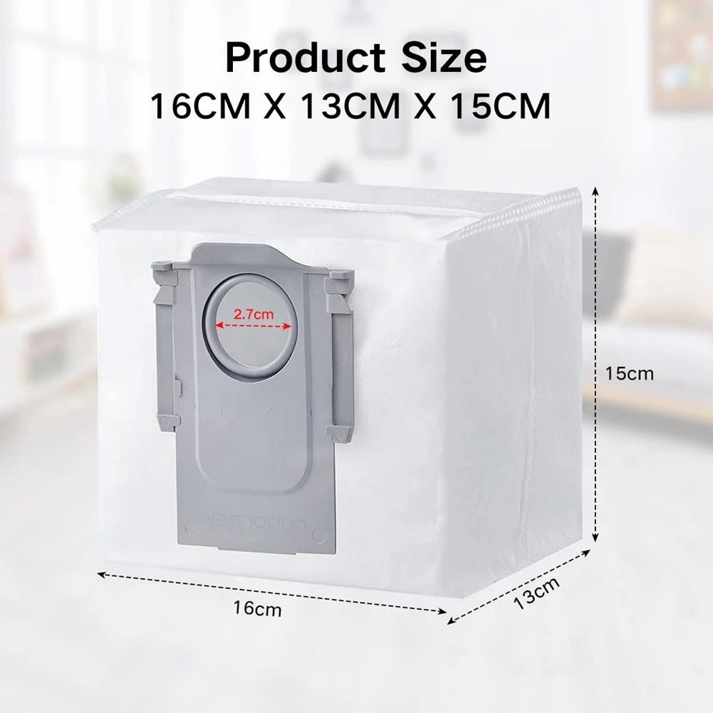 30 ชิ้นถุงเก็บฝุ่นอุปกรณ์เสริมสําหรับ Roborock T8, G10S, Q7 MAX, Q7 Max +, s7 MAXV Ultra เครื่องดูดฝุ่นหุ่นยนต์