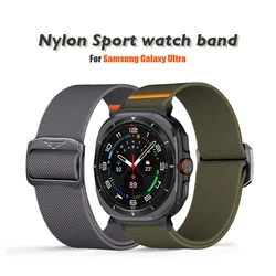 Strap For Samsung Galaxy Watch Ultra 47mm accessories Elastic Nylon Sport loop wrist bracelet correa Galaxy watch 7 Ultra band