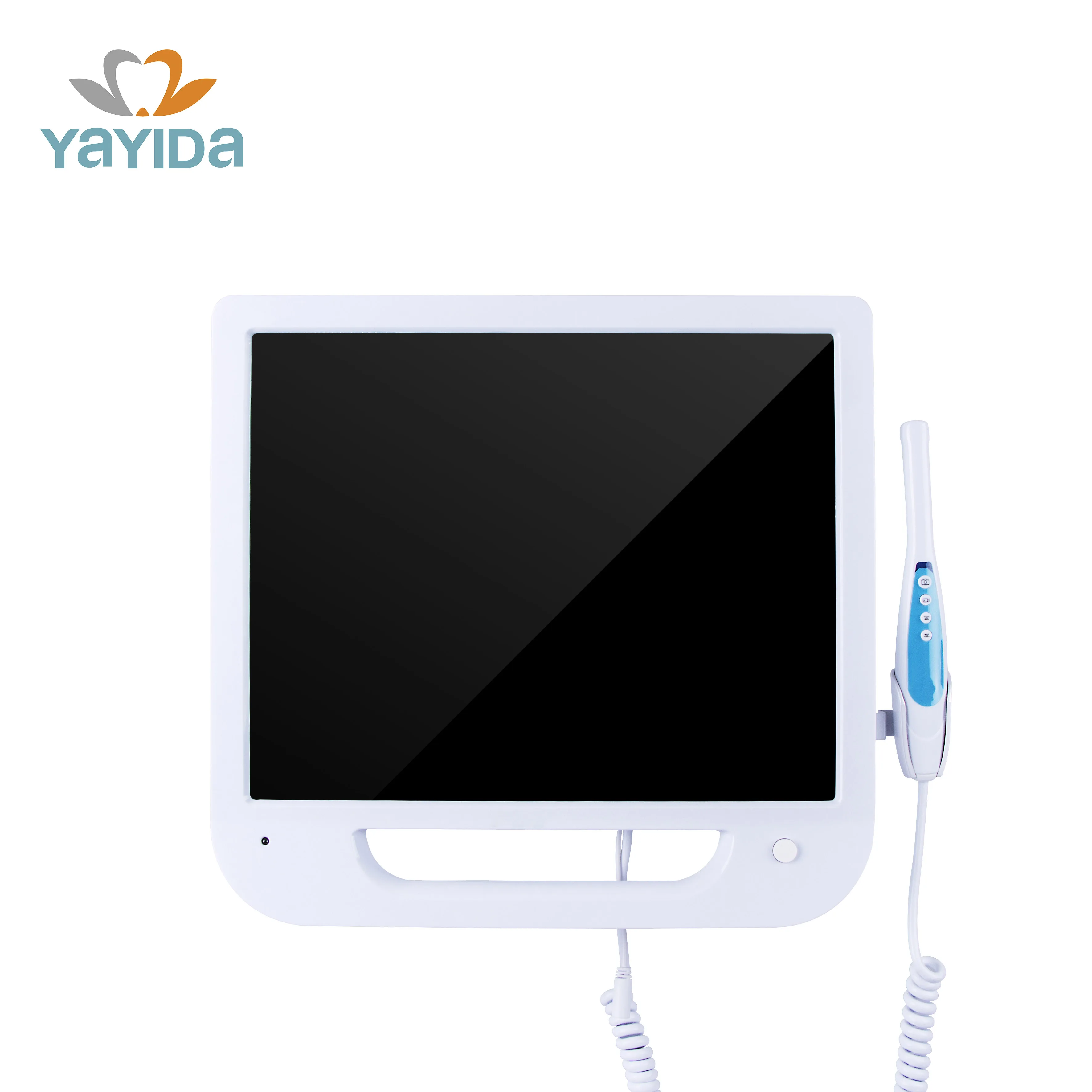 Стоматологический эндоскоп, внутриротовая камера для полости рта, 17-дюймовый ЖК-монитор, 6 светодиодов HD, 8 миллионов пикселей со стальным держателем, 12 миллионов пикселей для полости рта