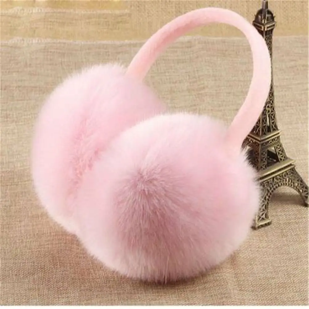 Women Winter Ear Muffs Warm Earflaps Women Fluffy Cosy Earmuffs Plush Soft Ear Warmer Casual