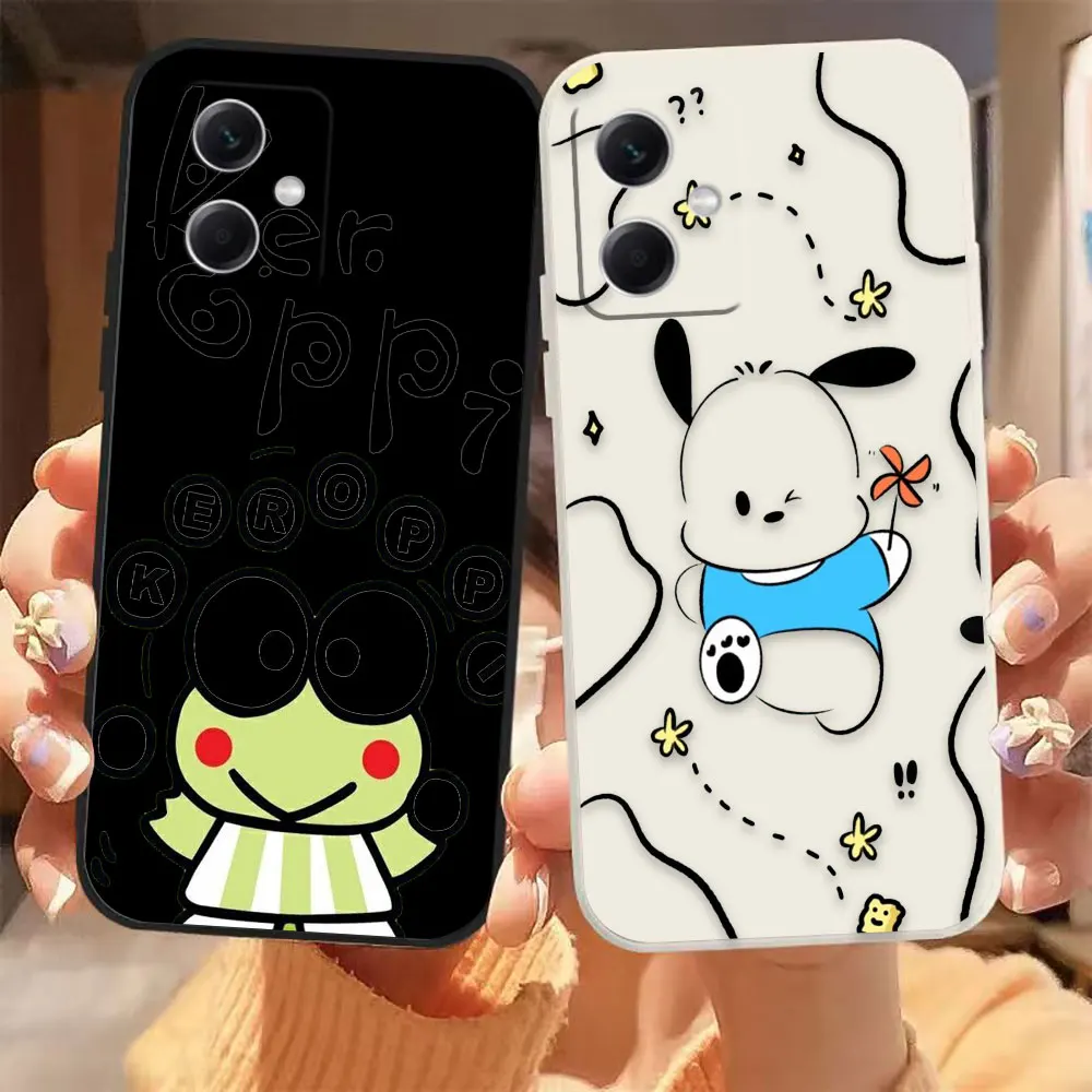 Pochacco Kero Kero Keroppi Phone Case For Redmi Note 12 12S 11 11T 11E 11R 11S 10 8 PRO PLUS 4G 5G Silicone Case Fundas Shell