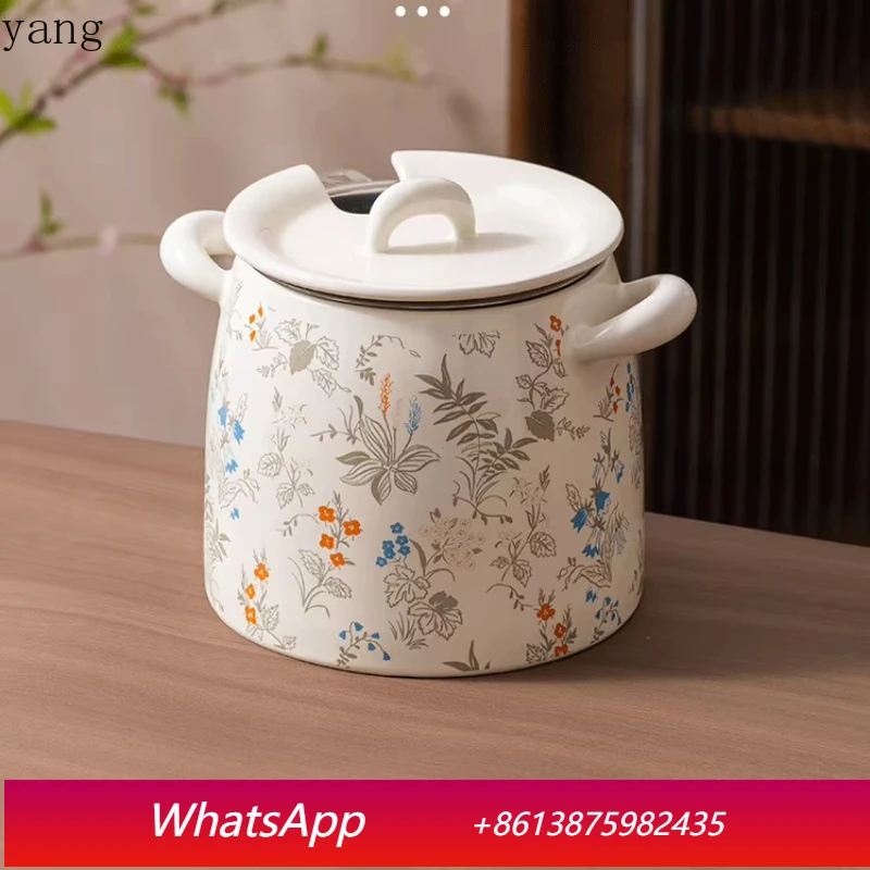 

LMM lard tank high temperature resistant retro large capacity oil tank household with stainless steel filter