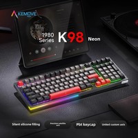 K98 K87 KEMOVE hot swap mechanical keyboard wireless bluetooth game office keyboard Axis body optional PBT keycaps 98Keys4000mAh