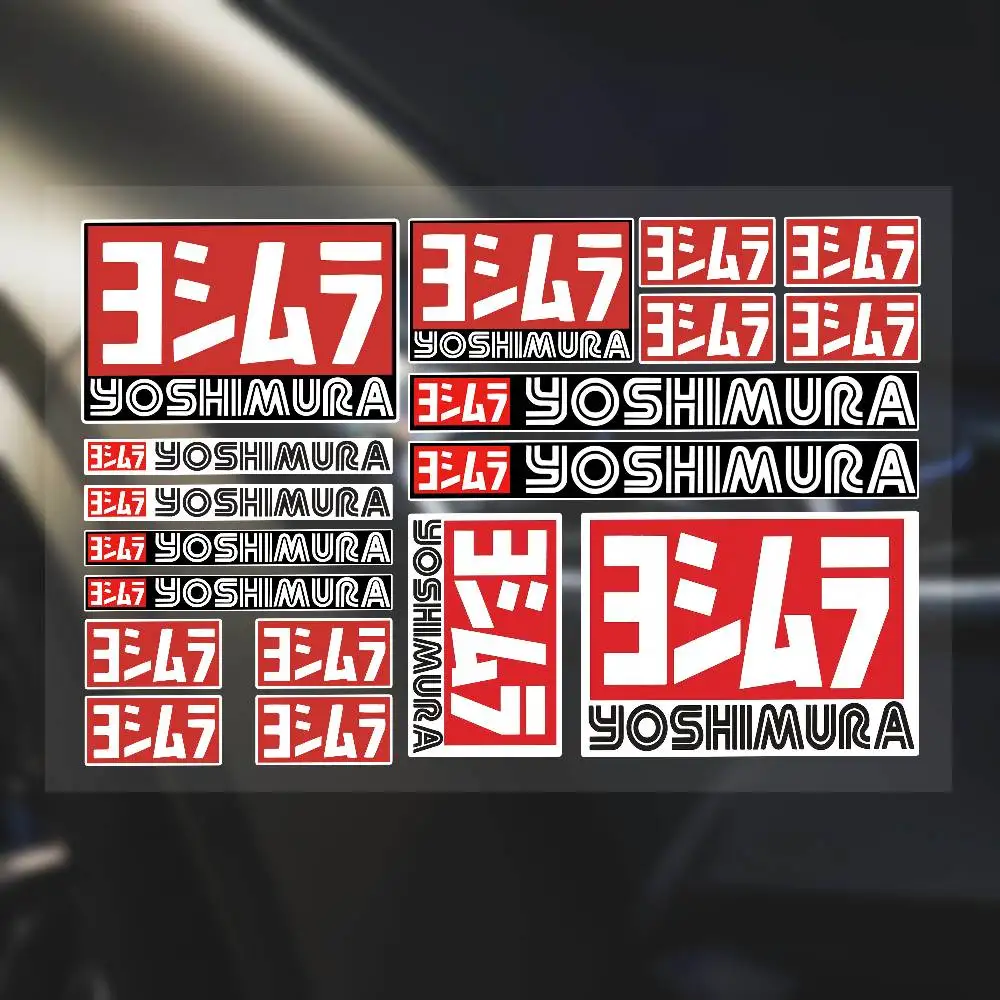 

1SET Motorcycle Stickers Moto Accessories Decor Suspension Body Helmet Windshield Decals for Yoshimura