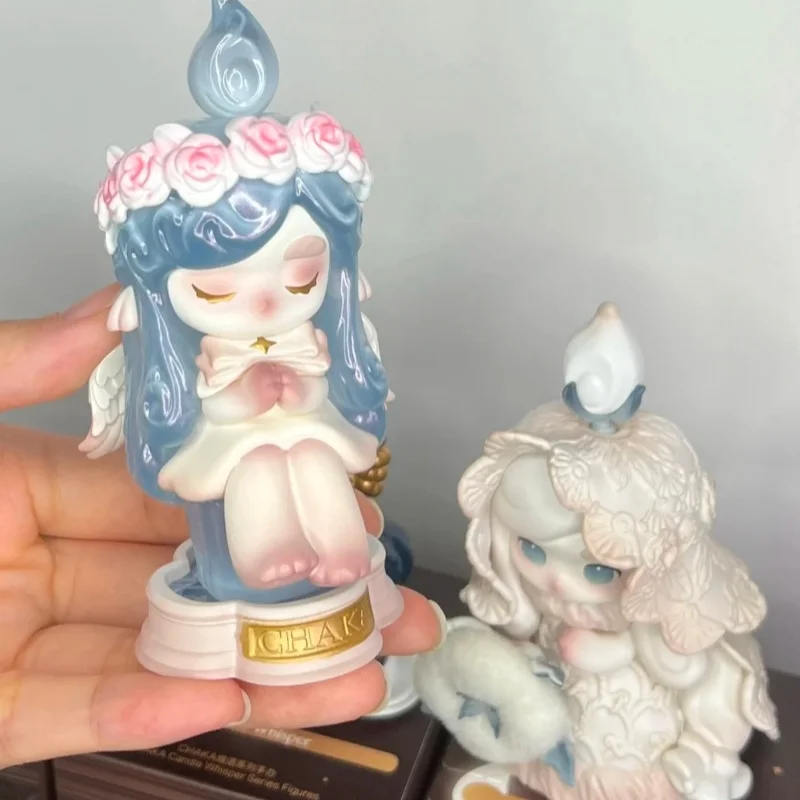 Genuine POPMART Blind Box Chaka Candle Whisper Series Trendy Toy Cute Doll Desktop Ornament Model Garage Kit Birhday Gift