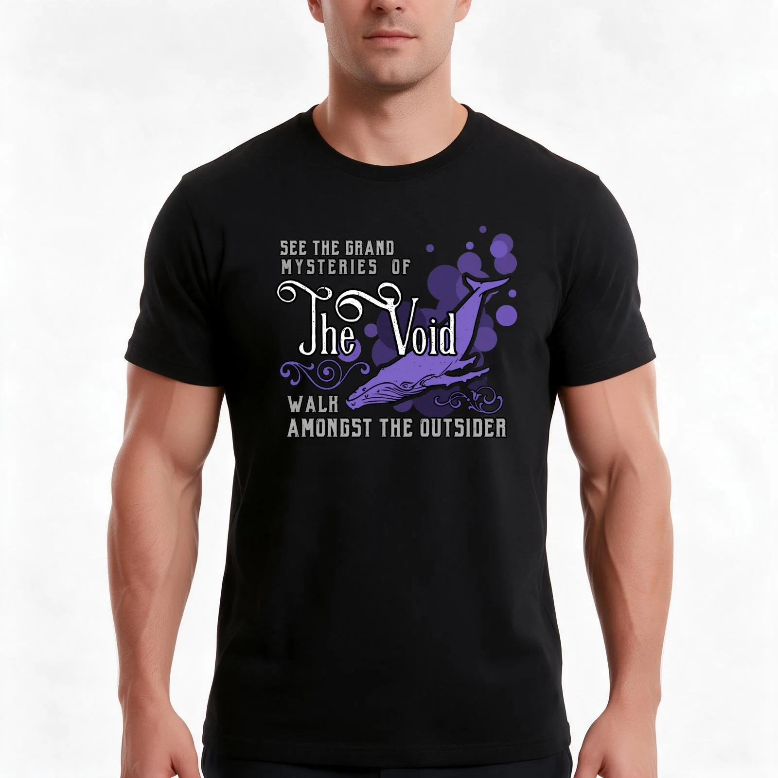 Dishonored - Discover the Void T-Shirt, Summer Casual Cotton Tee, Oversized Streetwear Tops, Vintage Graphic Print, 100% Cotton